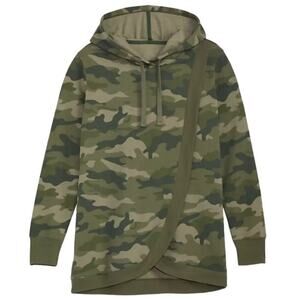 Old Navy Hooded Sweatshirts Womens XXL Long Sleeve Cross-Front Camuflage Outdoor